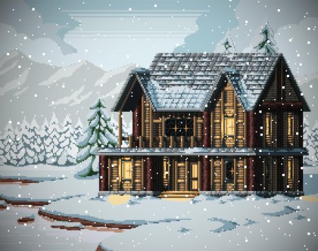 Пиксель арт новый год