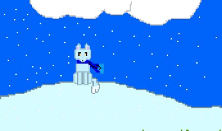 Зимний пиксель арт