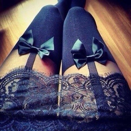 Чулки с бантиками