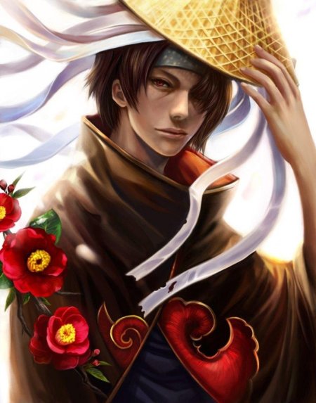 Итачи в шляпе арт