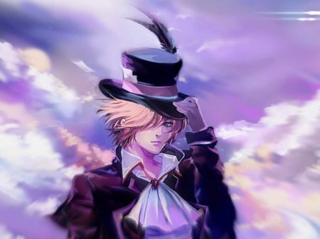 Аниме парень в шляпе