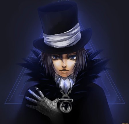 Аниме парень в шляпе