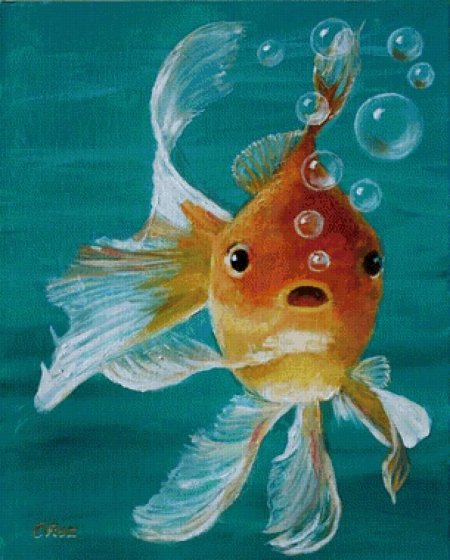 Картина золотая рыбка