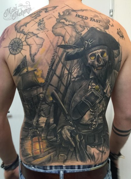 Тату пиратская тематика