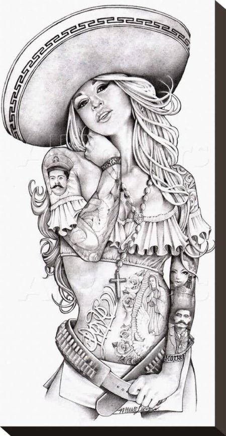 Эскиз тату чикано пират