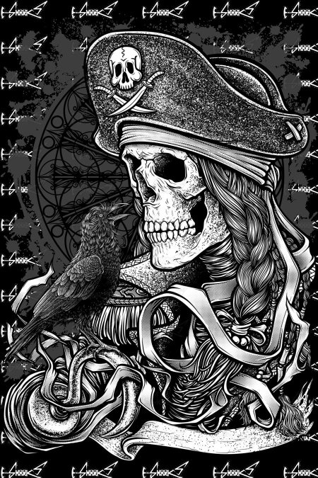 Эскиз тату чикано пират