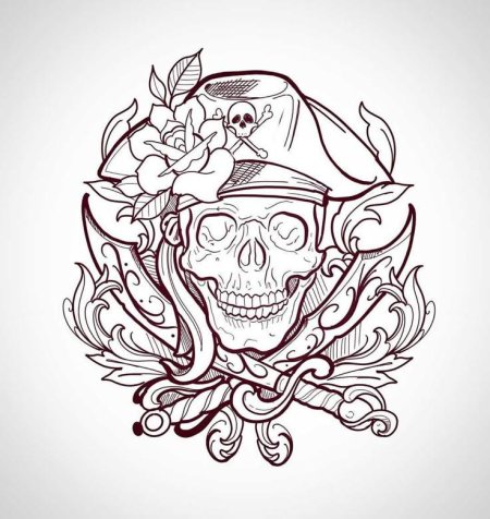 Тату пираты карибского моря эскизы