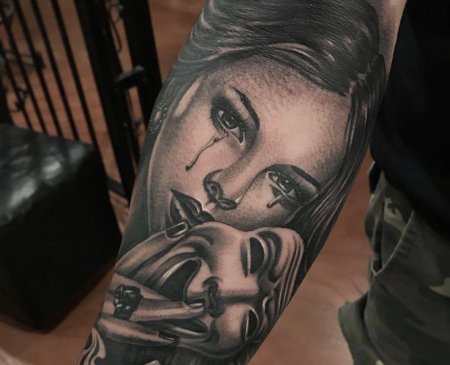 Тату чикано девушки