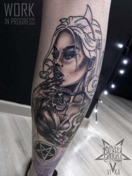 Татуировка в стиле чикано