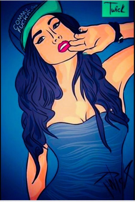 Рисунки девушек в стиле арт