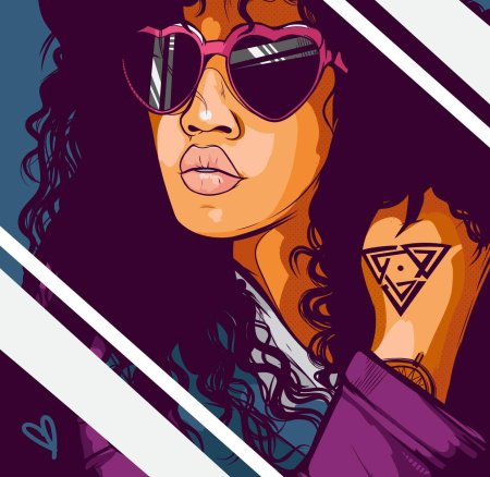 Афро девушка арт