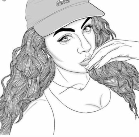 Рисунки девушек в стиле свэг карандашом