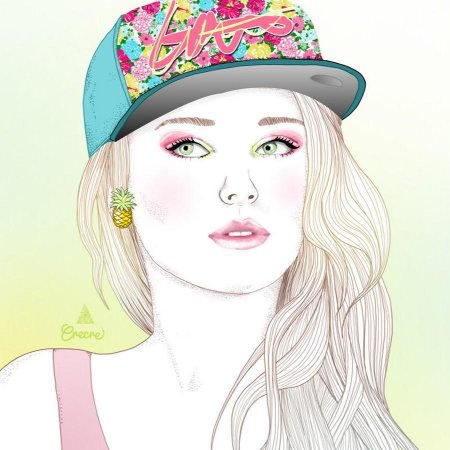 Рисунки девушек карандашом в стиле swag