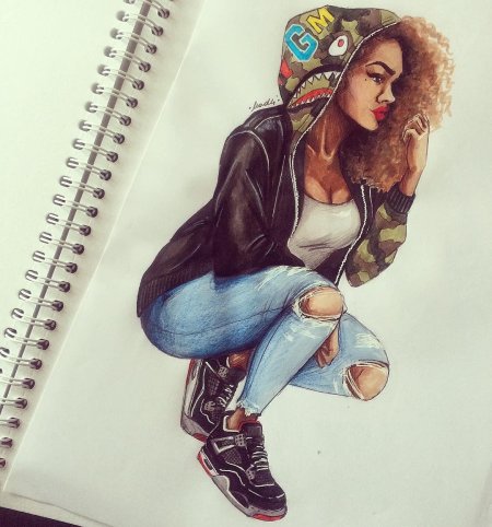 Девушка рисунки