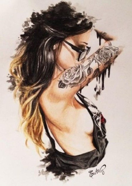 Тату девушек