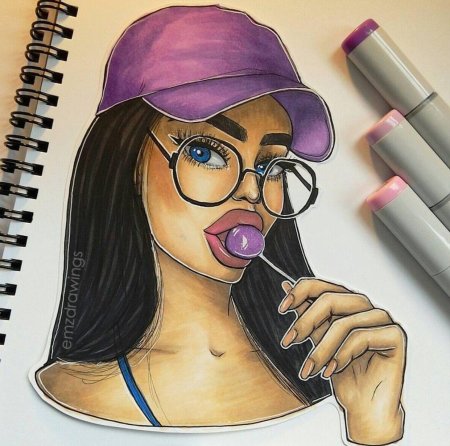 Рисунки для срисовки девушек