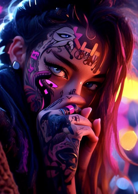 Татуированная девушка