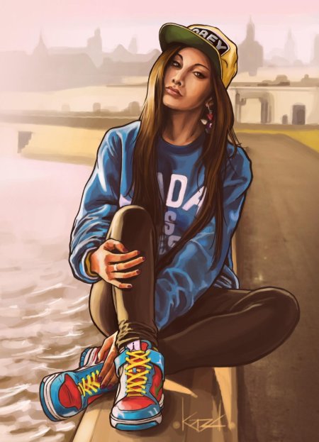 Крутая девушка