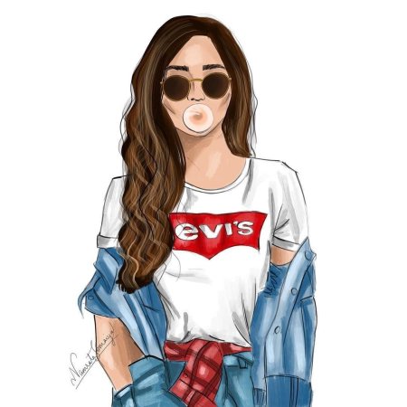 Модные иллюстрации девушек