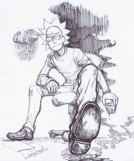 Рик и морти для срисовки