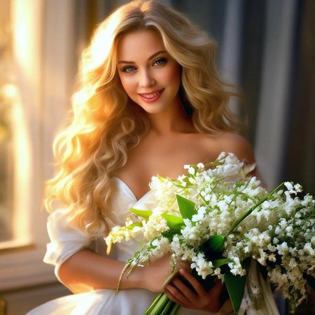 Красивая женщина блондинка