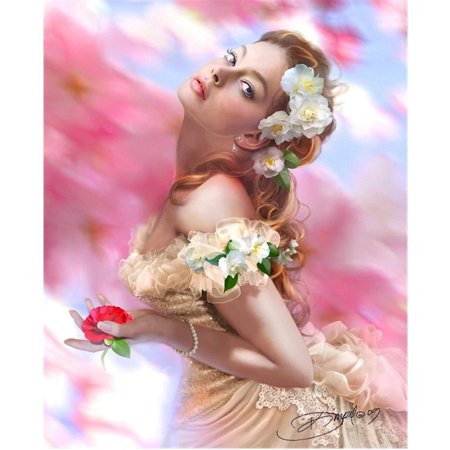 Женщина с цветами