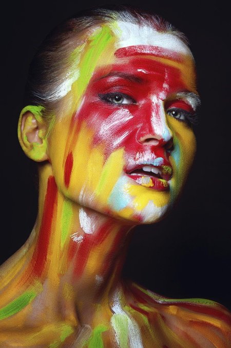 Краски на лице