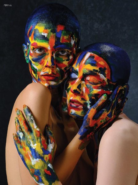 Нүдизм семейный бодиарт дети