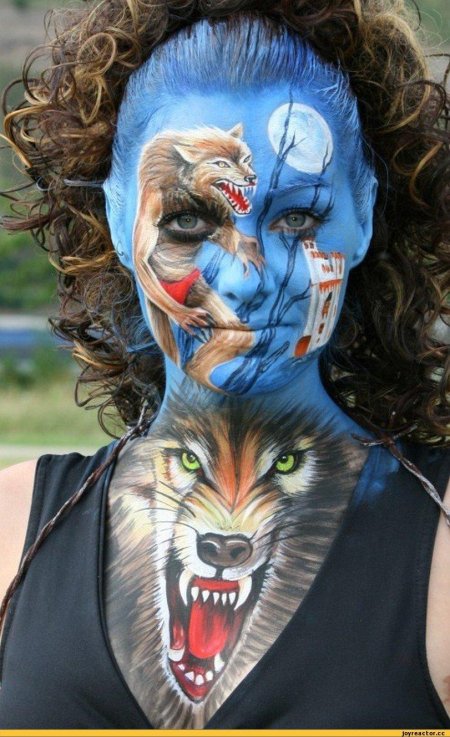 Аквагрим волк