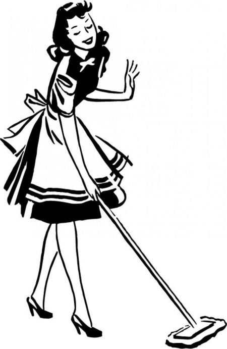 Уборщица рисунок