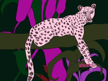 Розовый гепард
