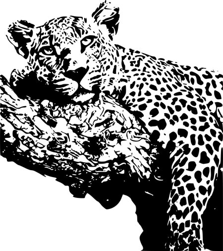 Трафарет леопард