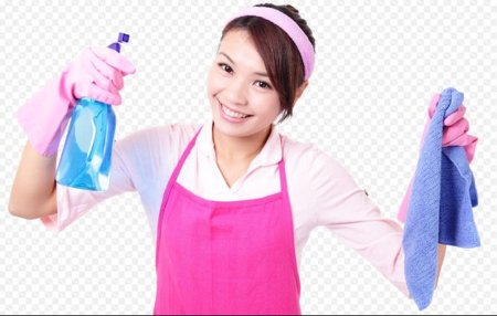 Девушка уборщица
