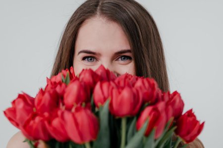 Фотосессия с тюльпанами