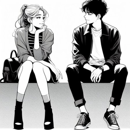 Парень и девушка рисунок