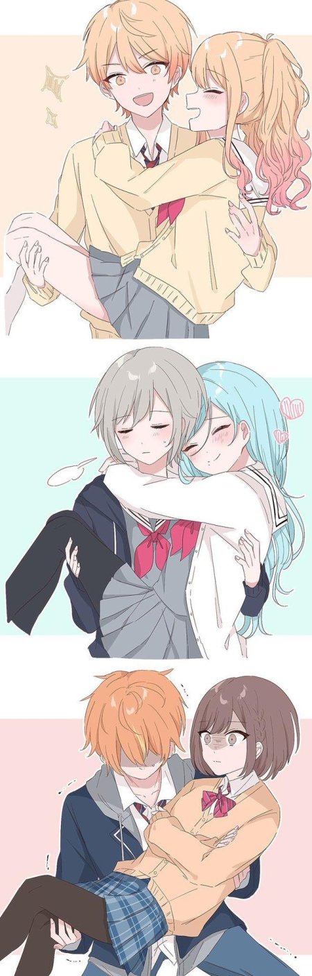 Пары аниме милые