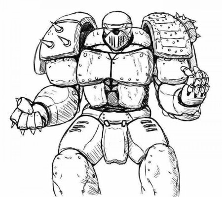 Железный голем раскраска