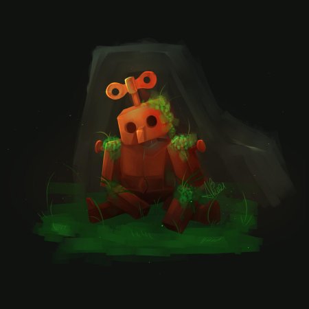 Медный голем майнкрафт арт