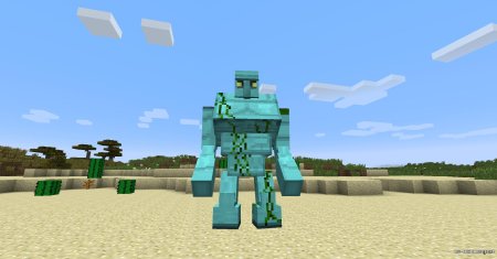 Алмазный голем в майнкрафт