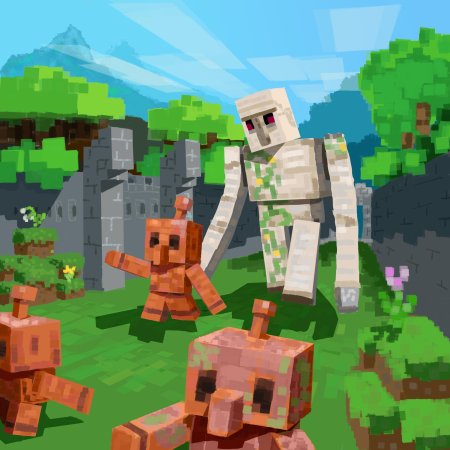 Железный голем в майнкрафт и разбойник