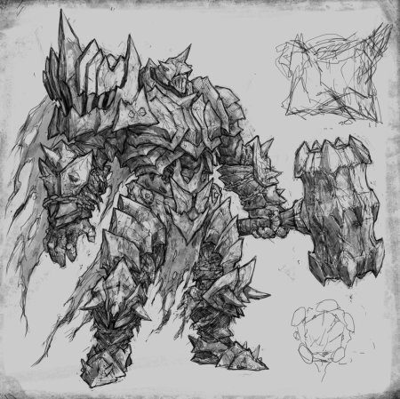 Голем раскраска