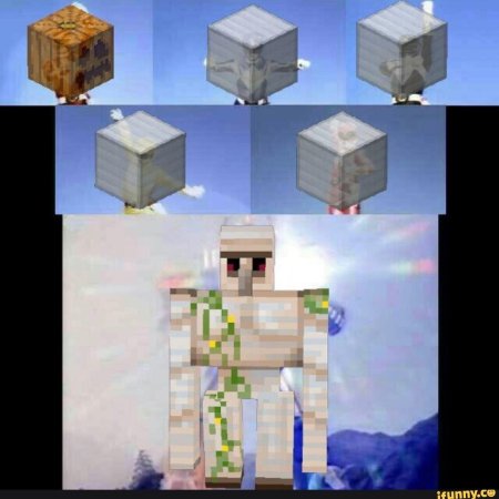 Железный голем в майнкрафт