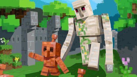 Железный голем в майнкрафт и разбойник