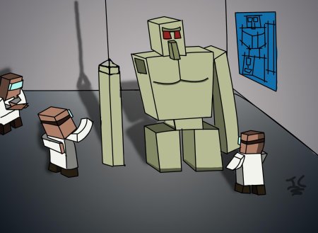 Железный голем арт майнкрафт