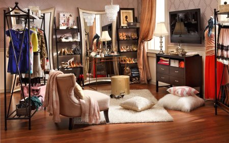 Гардеробная в винтажном стиле