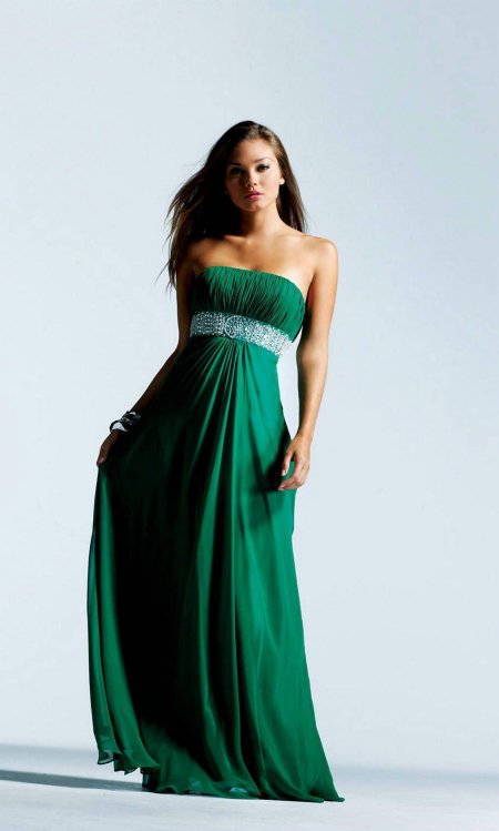 Вечернее платье зеленое