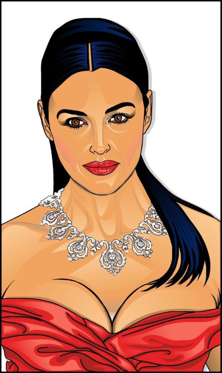 Моника беллуччи рисунок