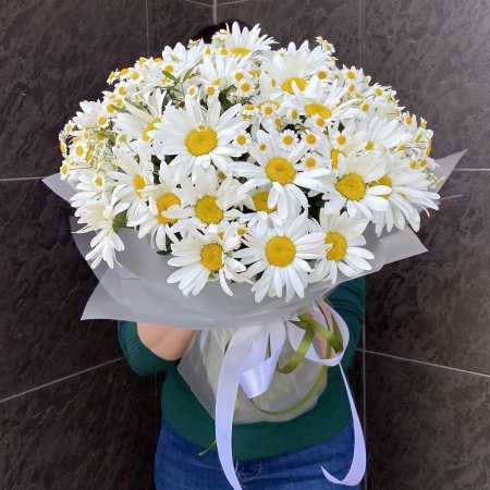 Большие ромашки букет