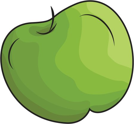 Яблоки мультяшные