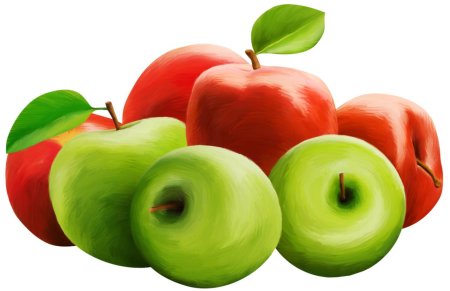 Яблоки на прозрачном фоне